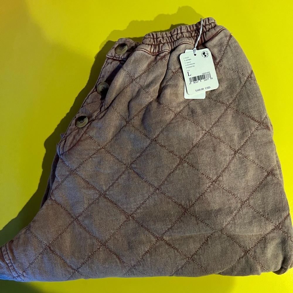 free people quilted joggers